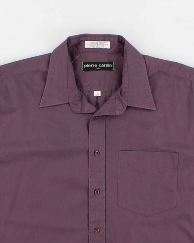 60s Vintage Men's Purple Pierre Cardin Shirt - XL