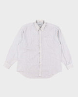80s Vintage Mens Blue Balmain Checked Shirt - L