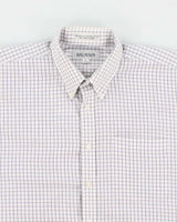 80s Vintage Mens Blue Balmain Checked Shirt - L