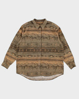 Vintage Men's Horse Print Western Shirt - L