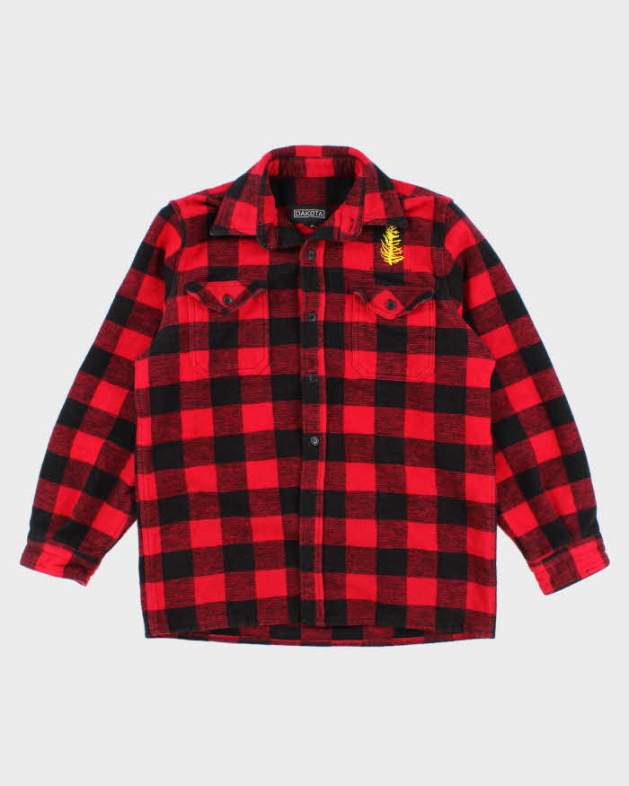 Dakota Check Fleece Flannel Shirt - L