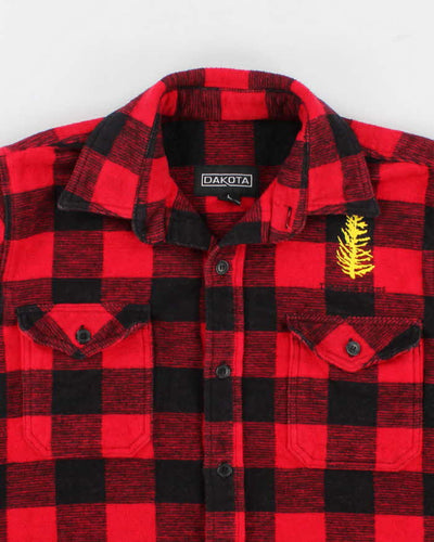 Dakota Check Fleece Flannel Shirt - L