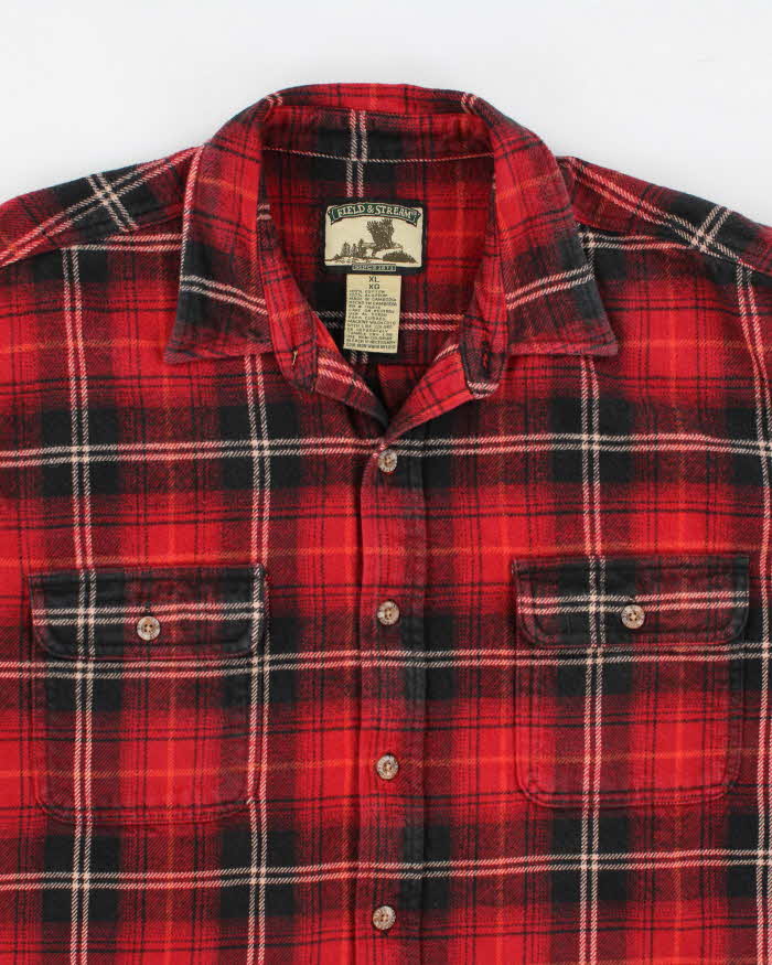 Mens Red Field &amp; Stream Flannel Shirt - XL