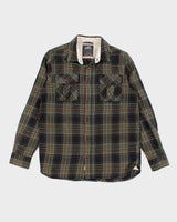 Vintage Mens Green Vans Flannel Shirt - s