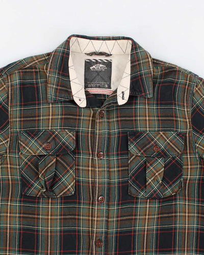 Vintage Mens Green Vans Flannel Shirt - s