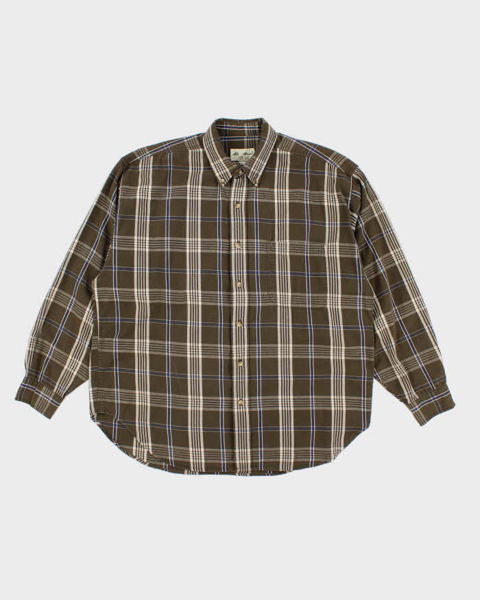 Vintage Mens Green Eddie Bauer Flannel Shirt - XL