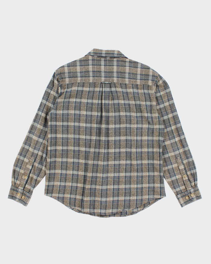 00s Vintage Mens Blue Woolrich Flannel Shirt - M