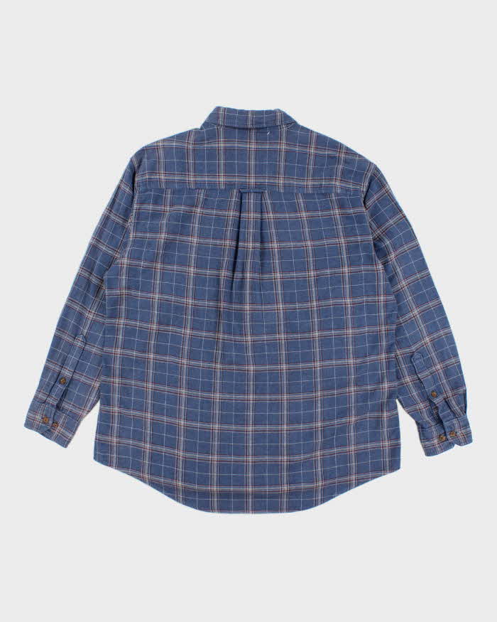 Vintage Mens Blue Woolrich Flannel Shirt - L