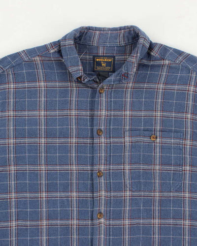 Vintage Mens Blue Woolrich Flannel Shirt - L