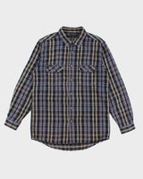 Mens Blue Field &amp; Stream Flannel Shirt - L