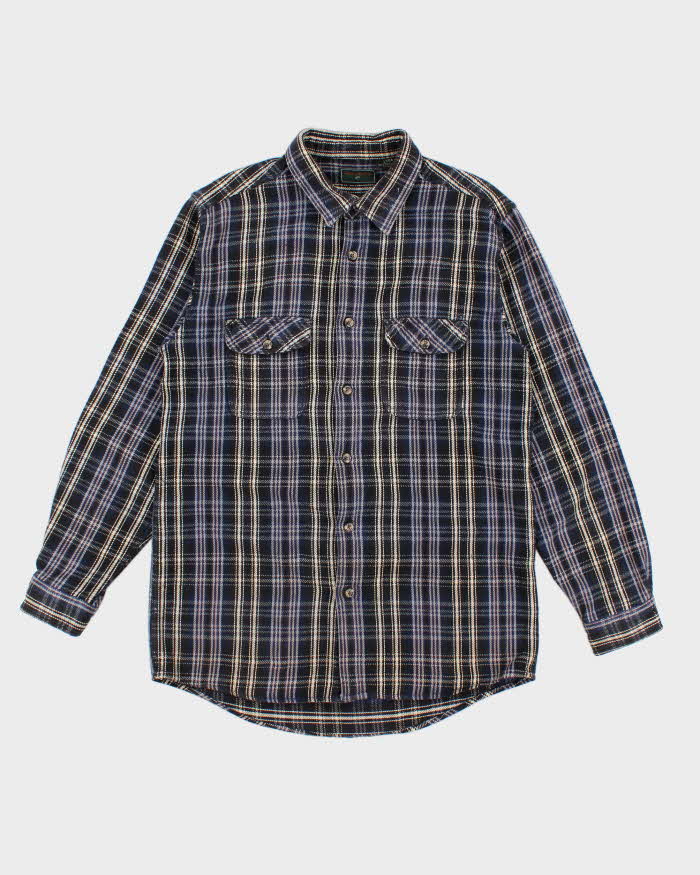 Mens Blue Field &amp; Stream Flannel Shirt - L