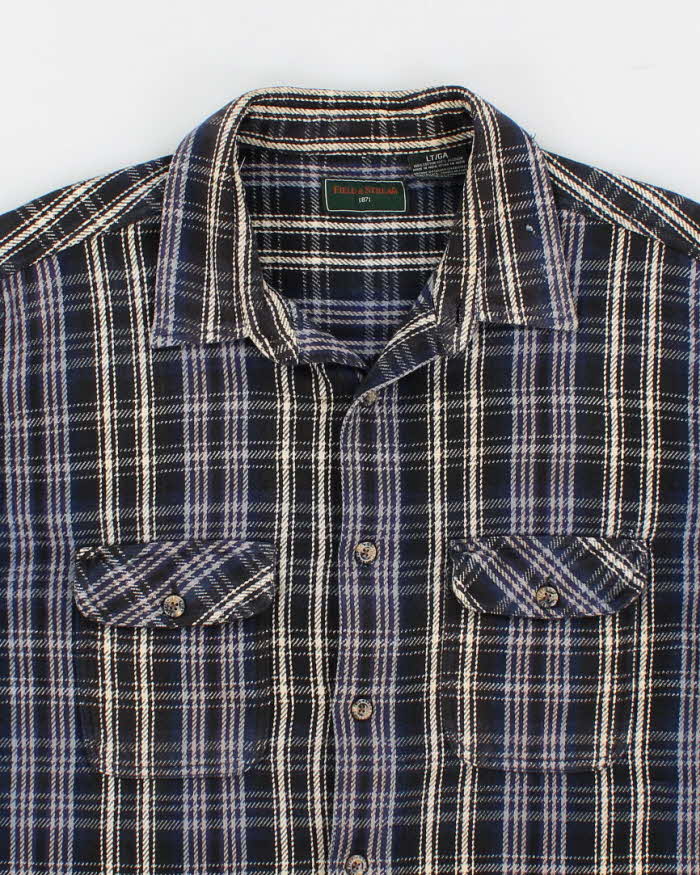 Mens Blue Field &amp; Stream Flannel Shirt - L