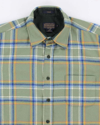 Pendleton Sage Plaid Pure Wool Work Shirt - M