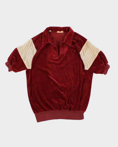 Vintage 70s Velour Shirt - L