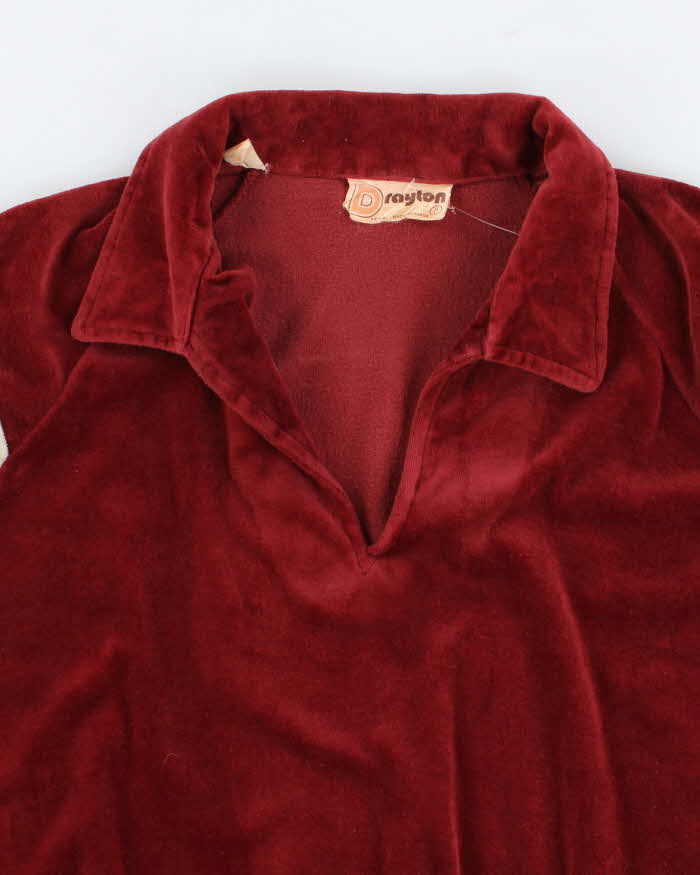 Vintage 70s Velour Shirt - L