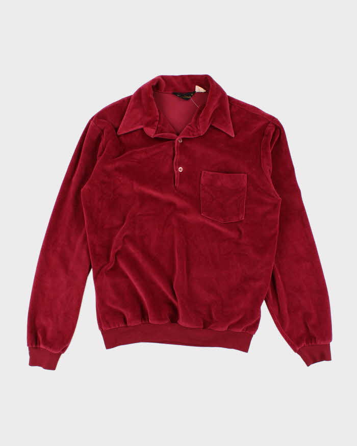 Vintage 70s/80s Velour Shirt - XL