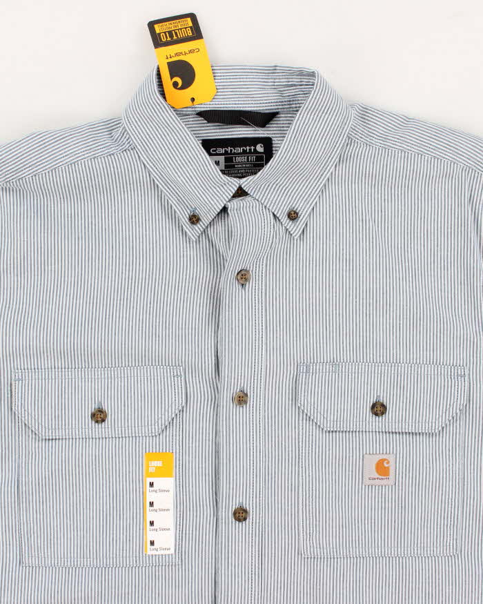 00s Carhartt Oversized Workwear Striped Shirt - M