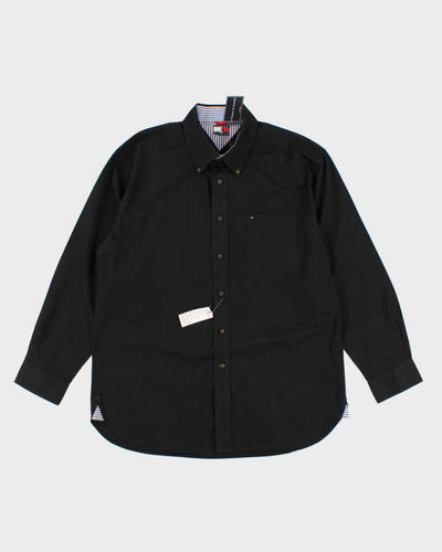Vintage 90s Tommy Hilfiger Black Shirt - XL