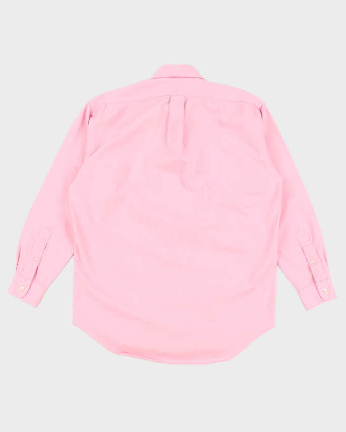 Mens 1990s Pink Ralph Lauren Button Up Shirt - S
