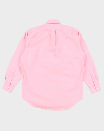 Mens 1990s Pink Ralph Lauren Button Up Shirt - S