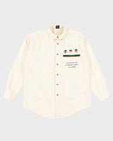 Mens Warner Bros Cream Taz Embroidery Shirt - S