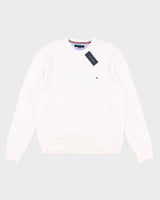 Mens White Tommy Hilfiger Pullover Shirt - L
