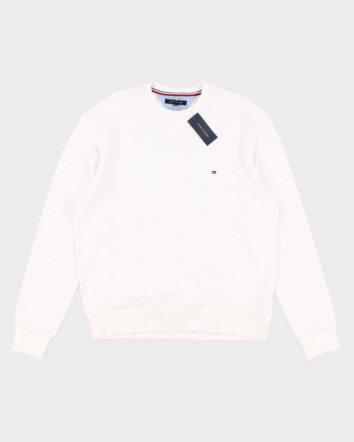 Mens White Tommy Hilfiger Pullover Shirt - L