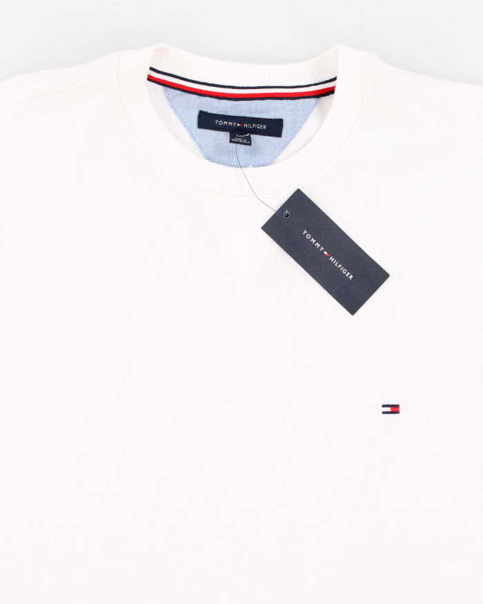Mens White Tommy Hilfiger Pullover Shirt - L