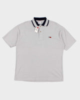 Deadstock Mens Grey Tommy Hilfiger Polo Shirt - L