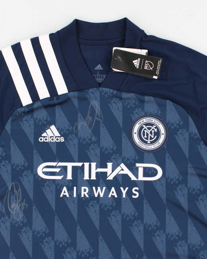 Deadstock Mens Blue Adidas Football Club Jersey - L