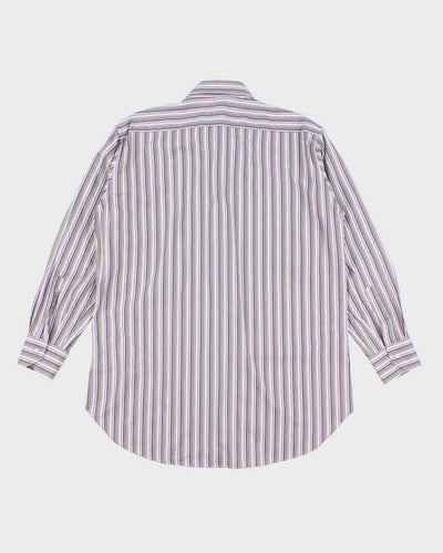Mens Purple Etro Stripped Shirt - L
