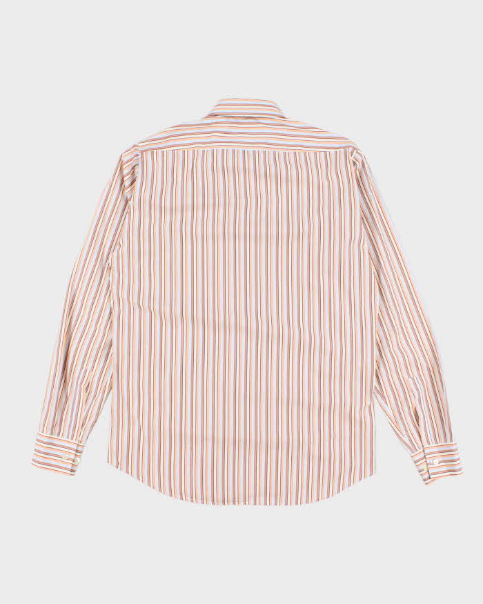 Men's Orange Striped Boss Shirt - M