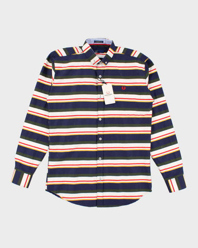 Men's Multicoloured Fred Perry Stripped Shirt - L