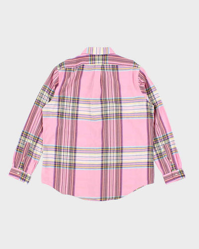 Mens Pink Ralph Lauren Checked Shirt - XL