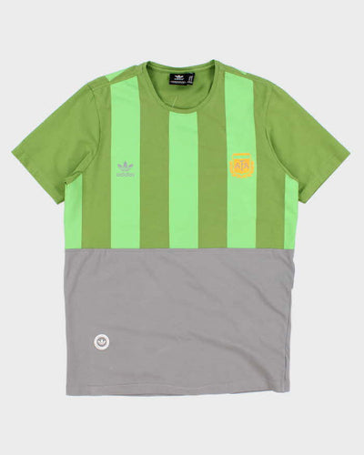 Mens Green and Grey Adidas AFA Shirt - M
