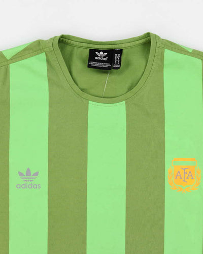 Mens Green and Grey Adidas AFA Shirt - M