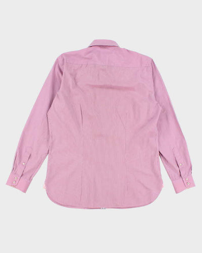 Mens Ted Baker Endurance Pink Stripped Formal Shirt - L/16