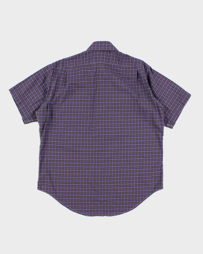 Men's Ralph Lauren Purple Checked Shirt - XL
