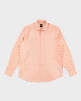 Mens Orange Boss Button Up Shirt - XL
