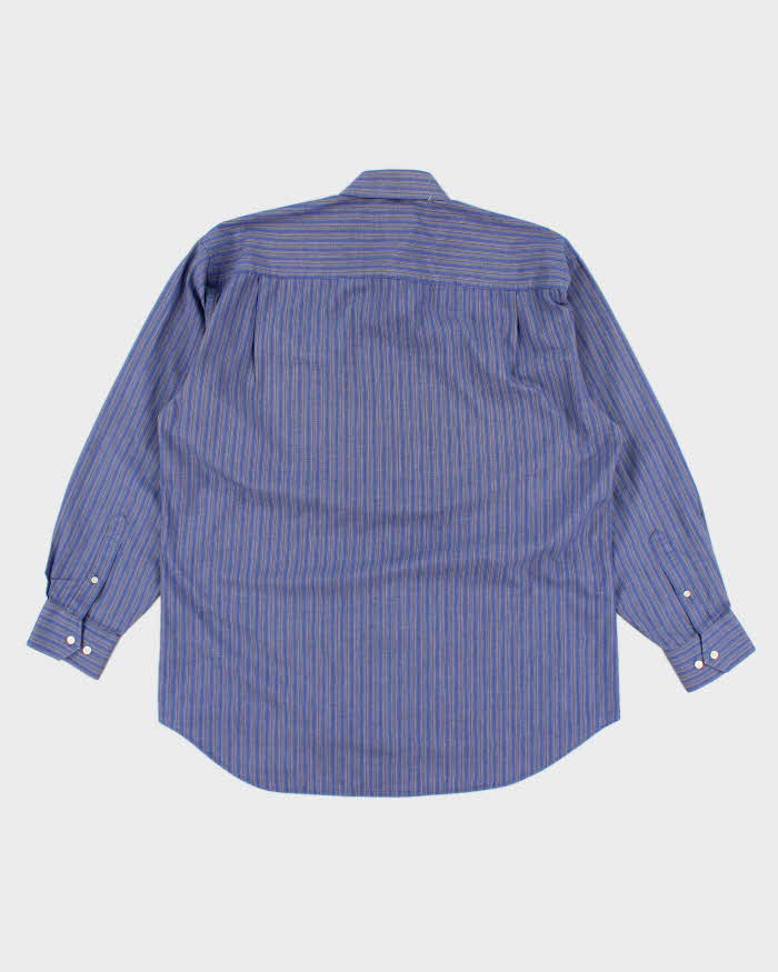 Vintage Mens Christian Dior Chemise Blue Button Up Shirt - XL