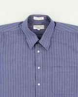 Vintage Mens Christian Dior Chemise Blue Button Up Shirt - XL