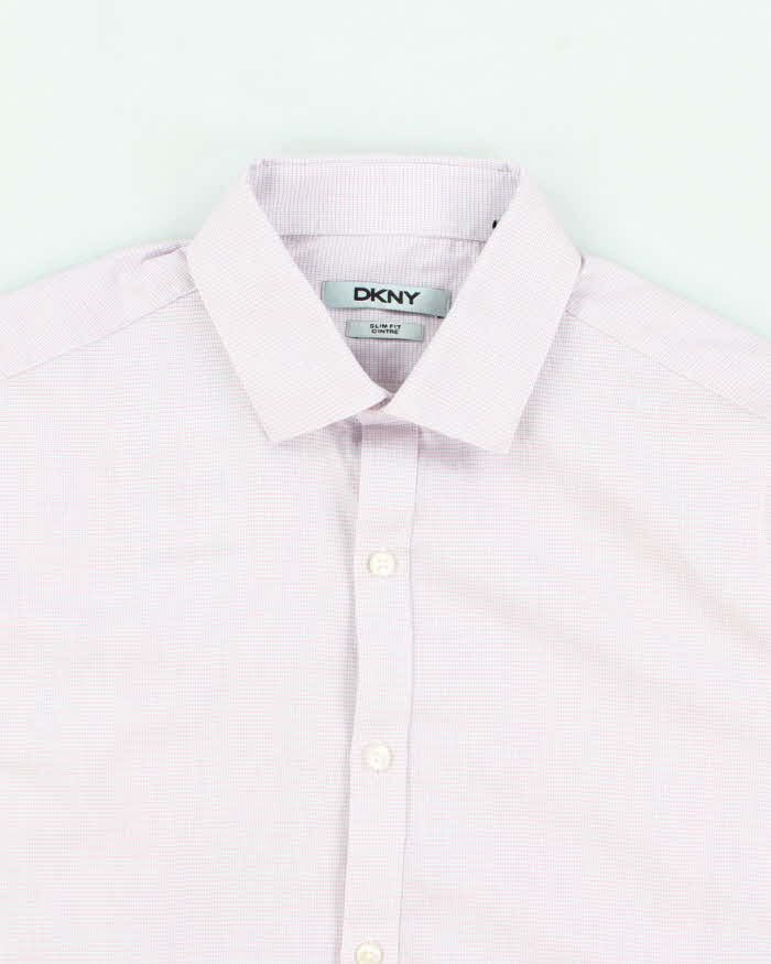 Men's DKNY Pink Button Up Shirt - L