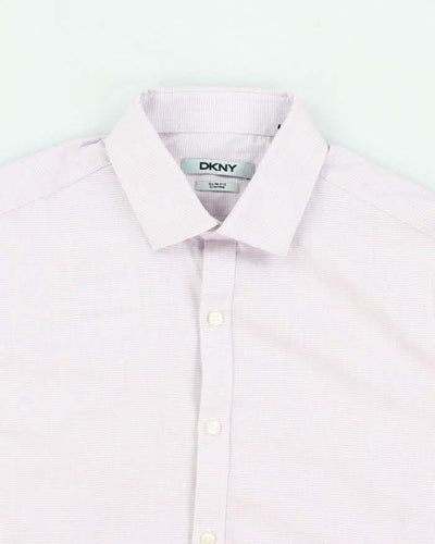 Men's DKNY Pink Button Up Shirt - L