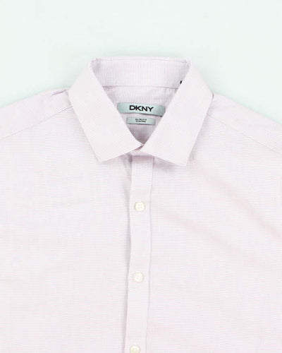 Men's DKNY Pink Button Up Shirt - L