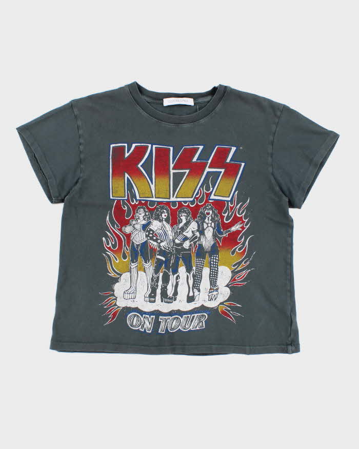 Mens Grey Kiss Band T shirt - XS