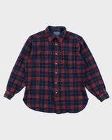Mens Pendleton Plaid Button Up Pure Wool Shirt - S