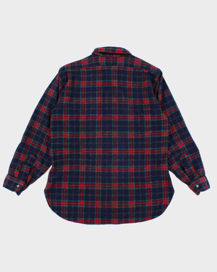 Mens Pendleton Plaid Button Up Pure Wool Shirt - S