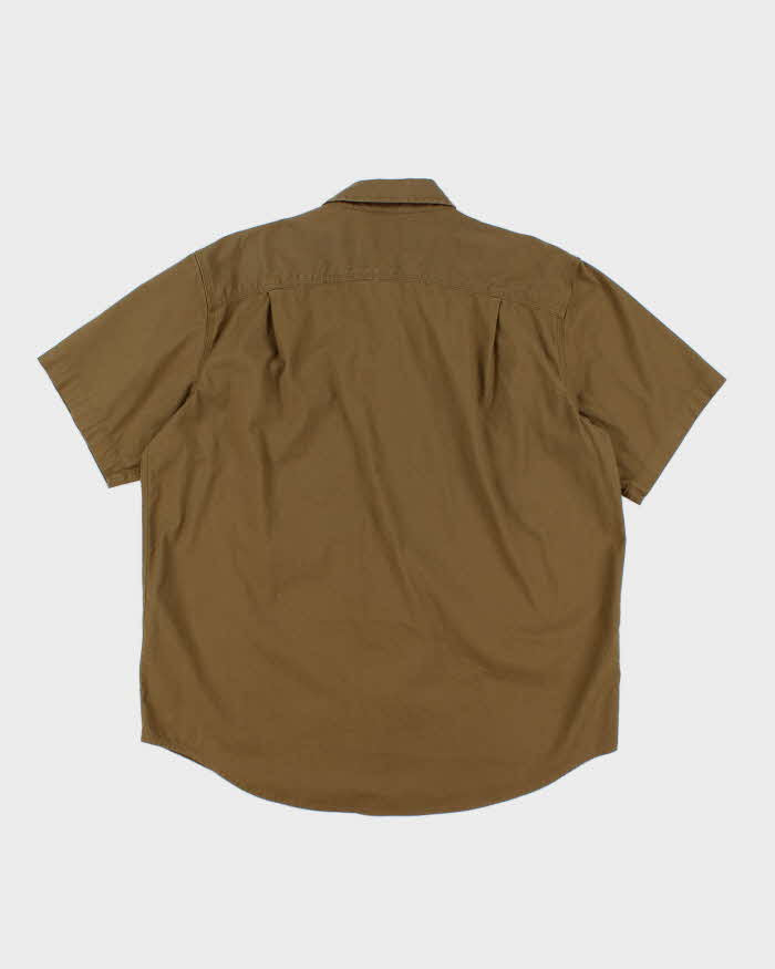Carhartt Khaki Short Sleeved Work Shirt - XL
