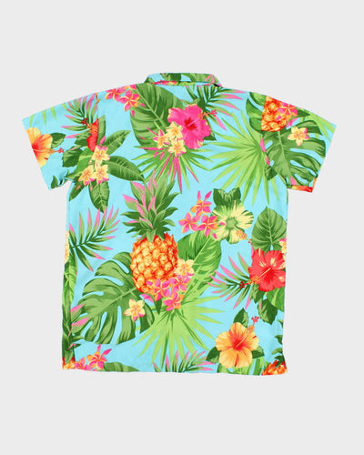 Vintage Men's Hawaiian Print Shirt - M