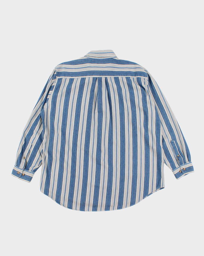 Vintage 90s Hunt Club Striped Flannel Shirt - XL